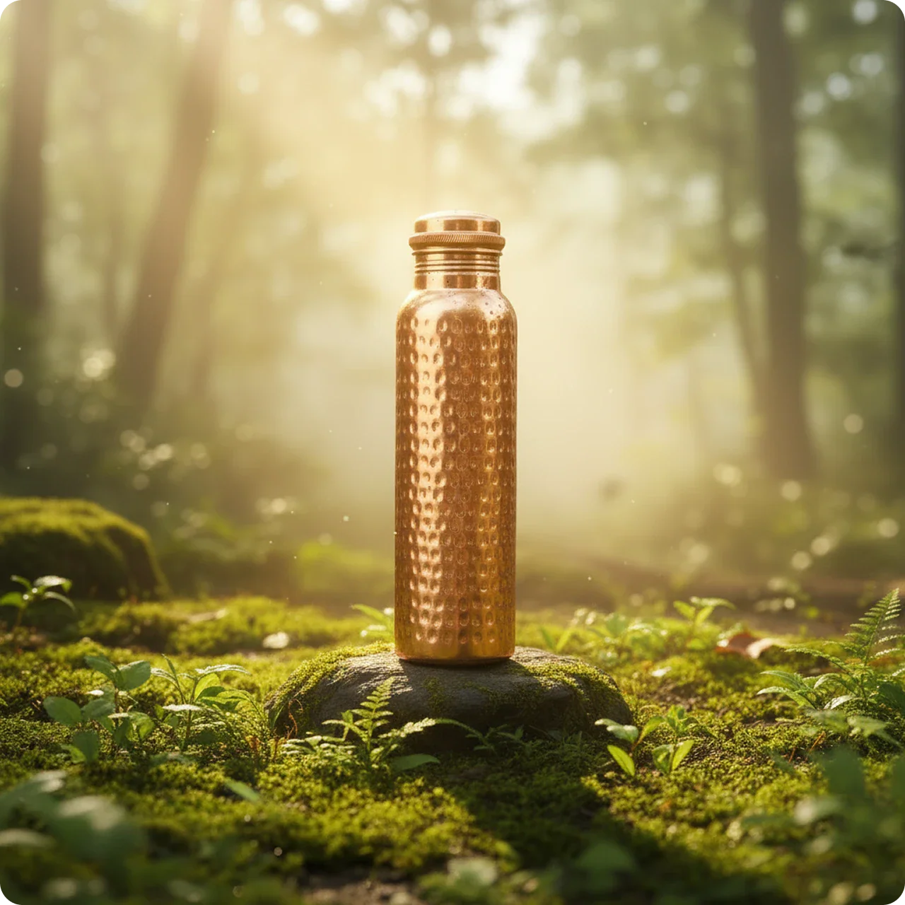 Gourde en Cuivre - Kyprova™ | L’Eau Purifiée Naturellement, Sans Plastique