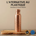 Gourde en Cuivre 800ml - Kyprova™ | L’Eau Purifiée Naturellement, Sans Plastique